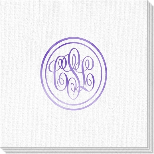 Double Circle Monogram Deville Napkins